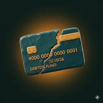 Cracked bank card